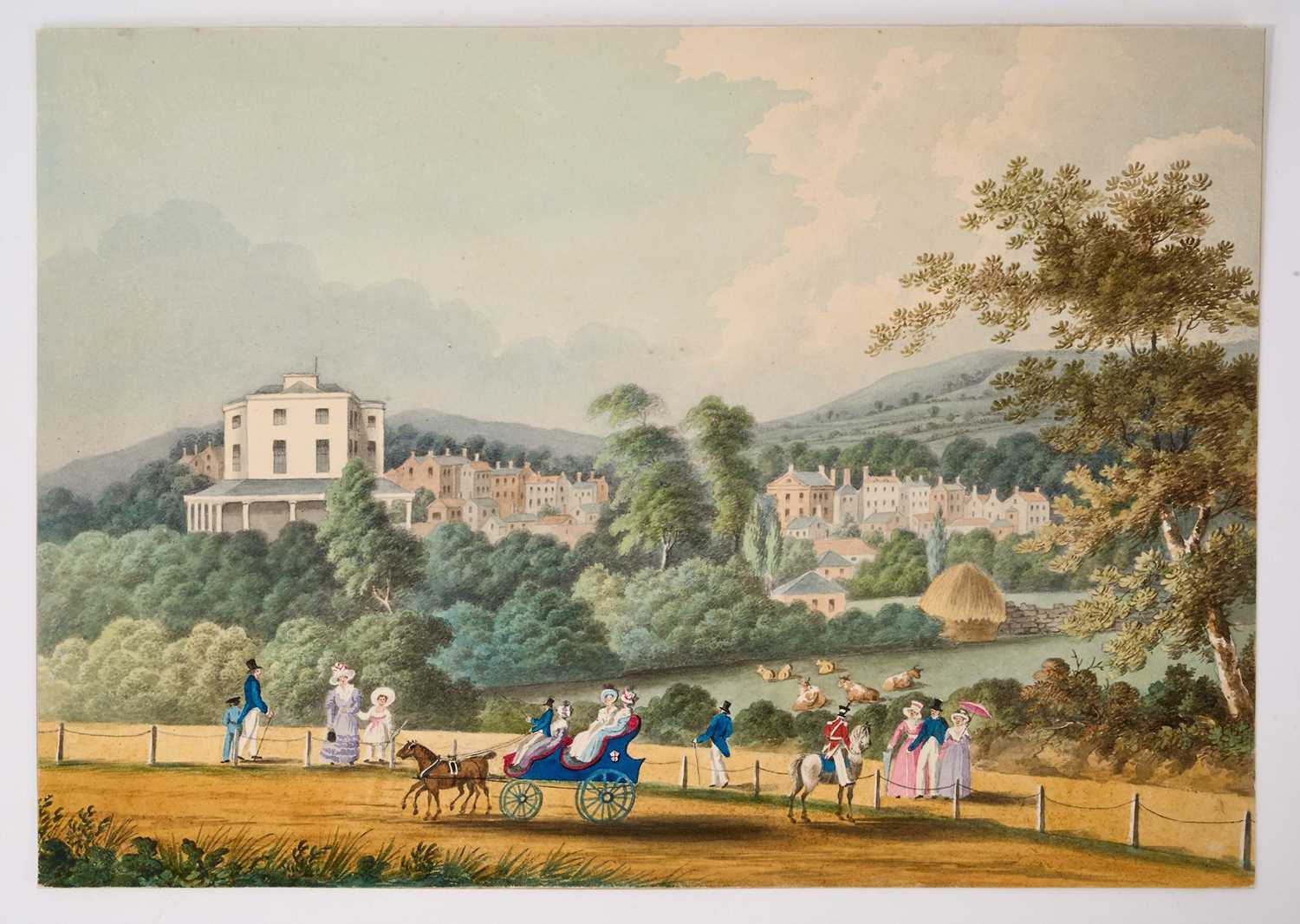 Lot Thomas Remnant Charleton (1756-1849) watercolour - 'Cheltenham' titled to mount, 20 x 28cm