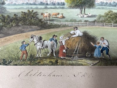 Lot 946 - Thomas Remnant Charleton (1756-1849) watercolour - 'Cheltenham' titled to mount, 19 x 28cm