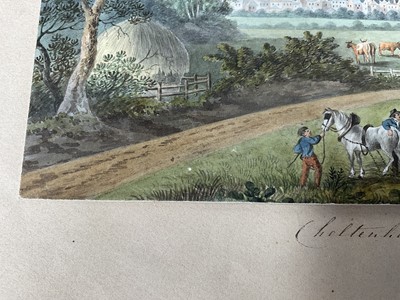Lot 946 - Thomas Remnant Charleton (1756-1849) watercolour - 'Cheltenham' titled to mount, 19 x 28cm