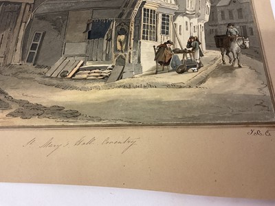 Lot Thomas Remnant Charleton (1756-1849) watercolour - 'St Mary's Hall, Coventry', 31 x 25cm