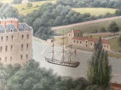 Lot 935 - Thomas Remnant Charleton (1756-1849) watercolour - Clifton, 1839, inscribed to mount, 22 x 38cm