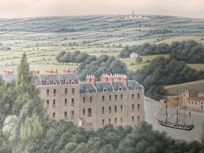 Lot 935 - Thomas Remnant Charleton (1756-1849) watercolour - Clifton, 1839, inscribed to mount, 22 x 38cm