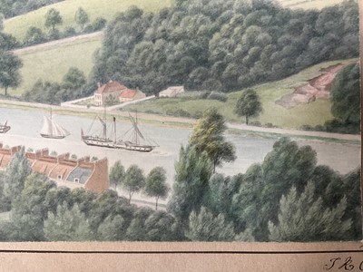 Lot 935 - Thomas Remnant Charleton (1756-1849) watercolour - Clifton, 1839, inscribed to mount, 22 x 38cm