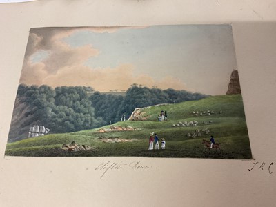 Lot Thomas Remnant Charleton (1756-1849) watercolour - Views of Clifton, presented on three sketchbook pages, scenes titled to the mounts, the largest 15 x 21cm