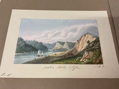 Lot Thomas Remnant Charleton (1756-1849) watercolour - Views of Clifton, presented on three sketchbook pages, scenes titled to the mounts, the largest 15 x 21cm