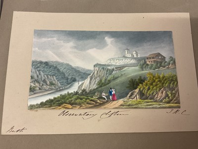 Lot Thomas Remnant Charleton (1756-1849) watercolour - Views of Clifton, presented on three sketchbook pages, scenes titled to the mounts, the largest 15 x 21cm