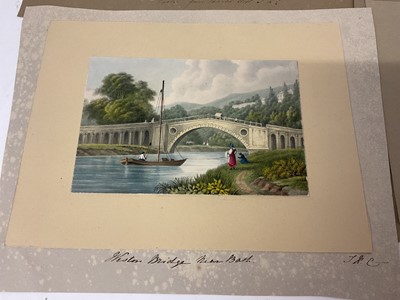Lot Thomas Remnant Charleton (1756-1849) watercolour - '..At the Windermere Lake berth, May 2nd 1839, 10 x 15cm, inscribed to the mount, together with five further landscapes by the same hand
