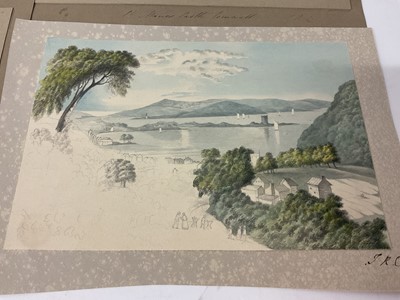 Lot Thomas Remnant Charleton (1756-1849) watercolour - '..At the Windermere Lake berth, May 2nd 1839, 10 x 15cm, inscribed to the mount, together with five further landscapes by the same hand