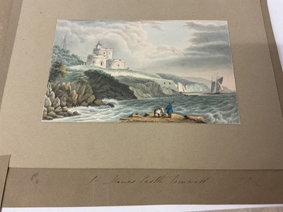 Lot Thomas Remnant Charleton (1756-1849) watercolour - '..At the Windermere Lake berth, May 2nd 1839, 10 x 15cm, inscribed to the mount, together with five further landscapes by the same hand