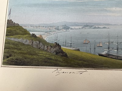 Lot 943 - Thomas Remnant Charleton (1756-1849) set of four watercolours - Coastal scenes, each titled to the mounts, 10 x 15cm