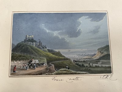 Lot 943 - Thomas Remnant Charleton (1756-1849) set of four watercolours - Coastal scenes, each titled to the mounts, 10 x 15cm