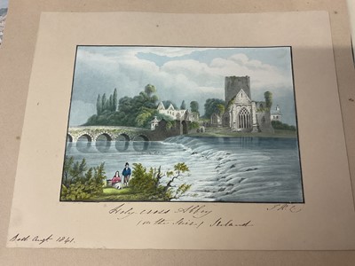Lot Thomas Remnant Charleton (1756-1849) watercolour - Eight views of Ireland, each titled to the mount and dated 1841/42, one inscribed 'When 85 years old?', alluding to the age of the artist, each a...