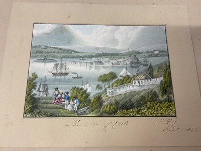 Lot Thomas Remnant Charleton (1756-1849) watercolour - Eight views of Ireland, each titled to the mount and dated 1841/42, one inscribed 'When 85 years old?', alluding to the age of the artist, each a...