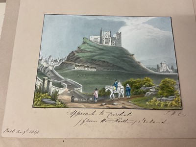 Lot Thomas Remnant Charleton (1756-1849) watercolour - Eight views of Ireland, each titled to the mount and dated 1841/42, one inscribed 'When 85 years old?', alluding to the age of the artist, each a...