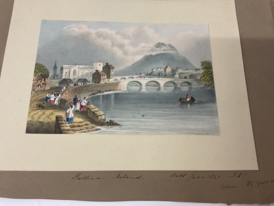 Lot Thomas Remnant Charleton (1756-1849) watercolour - Eight views of Ireland, each titled to the mount and dated 1841/42, one inscribed 'When 85 years old?', alluding to the age of the artist, each a...