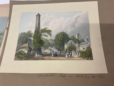 Lot Thomas Remnant Charleton (1756-1849) watercolour - Eight views of Ireland, each titled to the mount and dated 1841/42, one inscribed 'When 85 years old?', alluding to the age of the artist, each a...