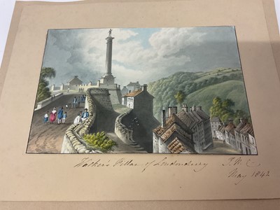 Lot Thomas Remnant Charleton (1756-1849) watercolour - Eight views of Ireland, each titled to the mount and dated 1841/42, one inscribed 'When 85 years old?', alluding to the age of the artist, each a...
