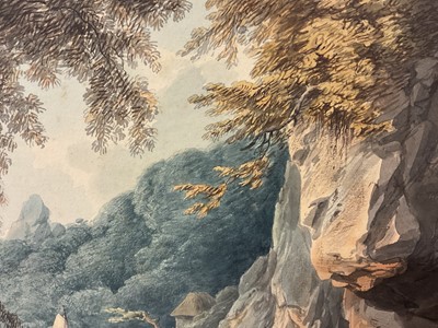 Lot William Payne (1760-1830) or Thomas Remnant Charleton (1756-1849) after William Payne, watercolour - On the Tamar, signed, inscribed to the Mount T.R.C. for Thomas Remnant Charleton (1756-1849)