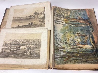 Lot Collection of 19th century works on paper and album contents, various hands
