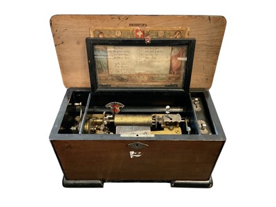 Lot 2481 - Small size Swiss music box
