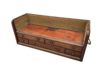 Lot 1503 - Early Victorian mahogany travelling clerk's desk