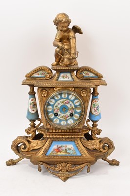 Lot 618 - Late 19th century French clock
