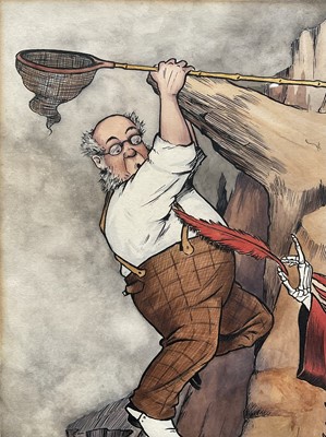 Lot 30 - Harry Rawnsley (early 20th century) set of five early 20th century watercolours of bar room subjects. By repute these illustrations were made for Boys Own magazine