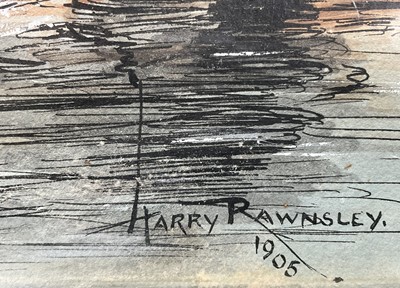 Lot 30 - Harry Rawnsley (early 20th century) set of five early 20th century watercolours of bar room subjects. By repute these illustrations were made for Boys Own magazine