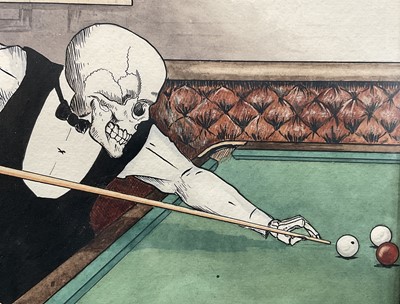 Lot 30 - Harry Rawnsley (early 20th century) set of five early 20th century watercolours of bar room subjects. By repute these illustrations were made for Boys Own magazine