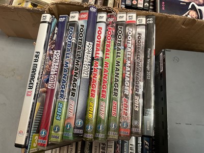 Lot 323 - Xbox One S console, Xbox One and Xbox 360 games, together with other games, DVDs, CDs etc (4 boxes)