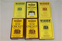 Lot 2528 - Bookss - cricket - Wisdens selection of hard...