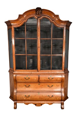 Lot 1540 - Large late 18th / early 19th century Dutch marquetry display cabinet