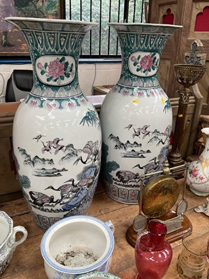 Lot 33 - Pair of large modern chinese vases