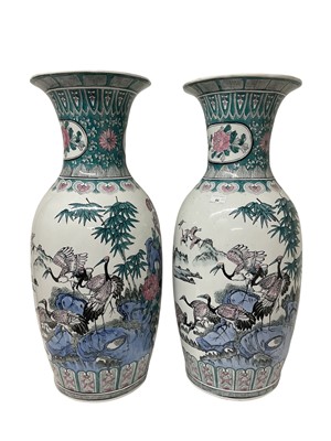 Lot 86 - Pair of large modern Chinese vases