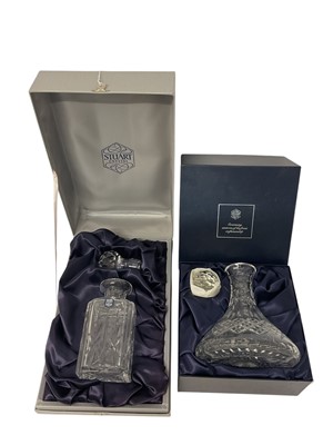 Lot 288 - Two Stuart cut glass decanters, boxed