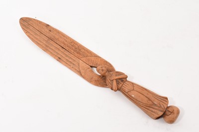 Lot 1118 - Michelangelo Caetani for Castellani - 19th century Italian carved limewood paper knife