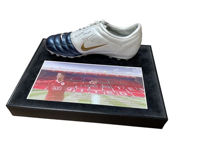 Lot 359 - Cristiano Ronaldo signed presentation boot