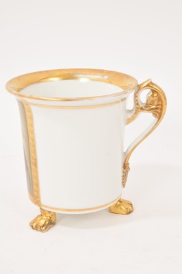 Lot 61 - 19th century Continental porcelain and gilt chocolate cup