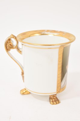 Lot 61 - 19th century Continental porcelain and gilt chocolate cup