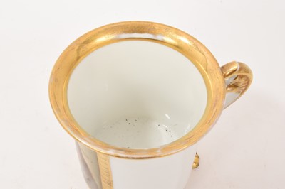 Lot 61 - 19th century Continental porcelain and gilt chocolate cup