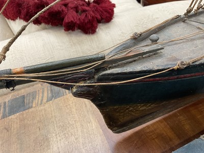 Lot 1009 - Antique model of a ship