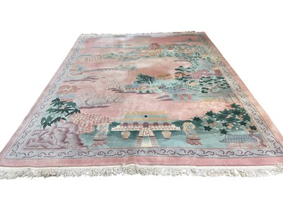 Lot 1646 - Chinese large landscape pattern carpet