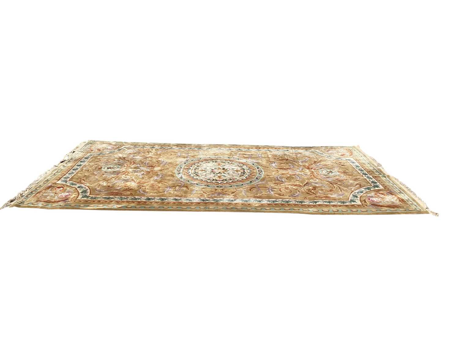 Lot 1327 - Large Chinese rug with floral decoration