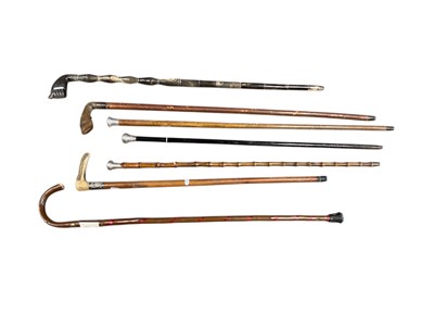 Lot 2478 - Collection of seven walking sticks