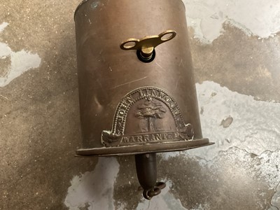 Lot 226 - Victorian brass clockwork roasting jack by John Linwood