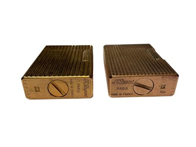 Lot 25 - Two DuPont gold plated lighters