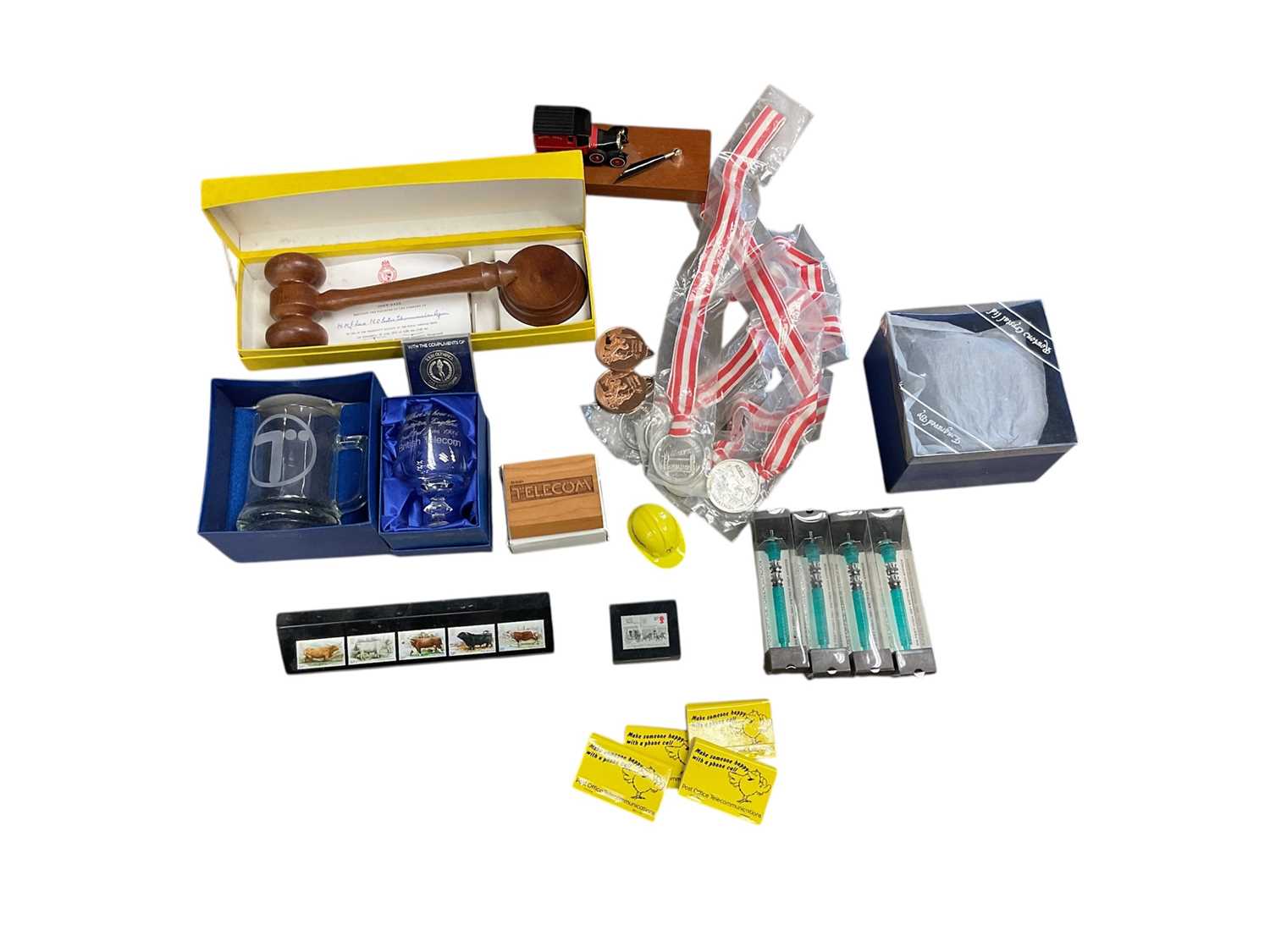 Lot 2477 - Group of British Telecom related collectables (1 box)