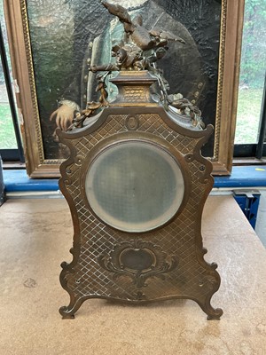 Lot 636 - Good 19th century French ormolu clock with Paris porcelain dial and panels