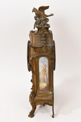 Lot 636 - Good 19th century French ormolu clock with Paris porcelain dial and panels
