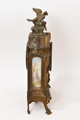 Lot 636 - Good 19th century French ormolu clock with Paris porcelain dial and panels